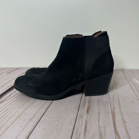 Comfortiva Black Suede Ankle Boots - Picture 1 of 8